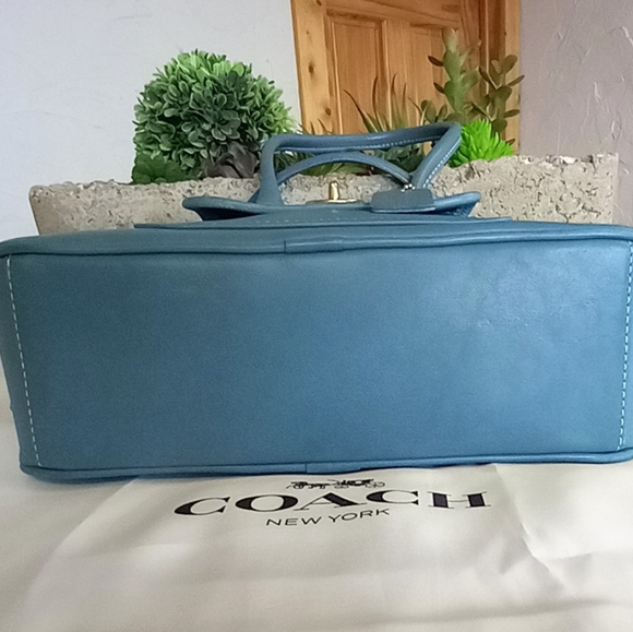 COACH VINTAGE LIGHT BLUE SM PENELOPE DOCTOR SATCHEL TOTE BAG PURSE 9768 RARE - Picture 6 of 11